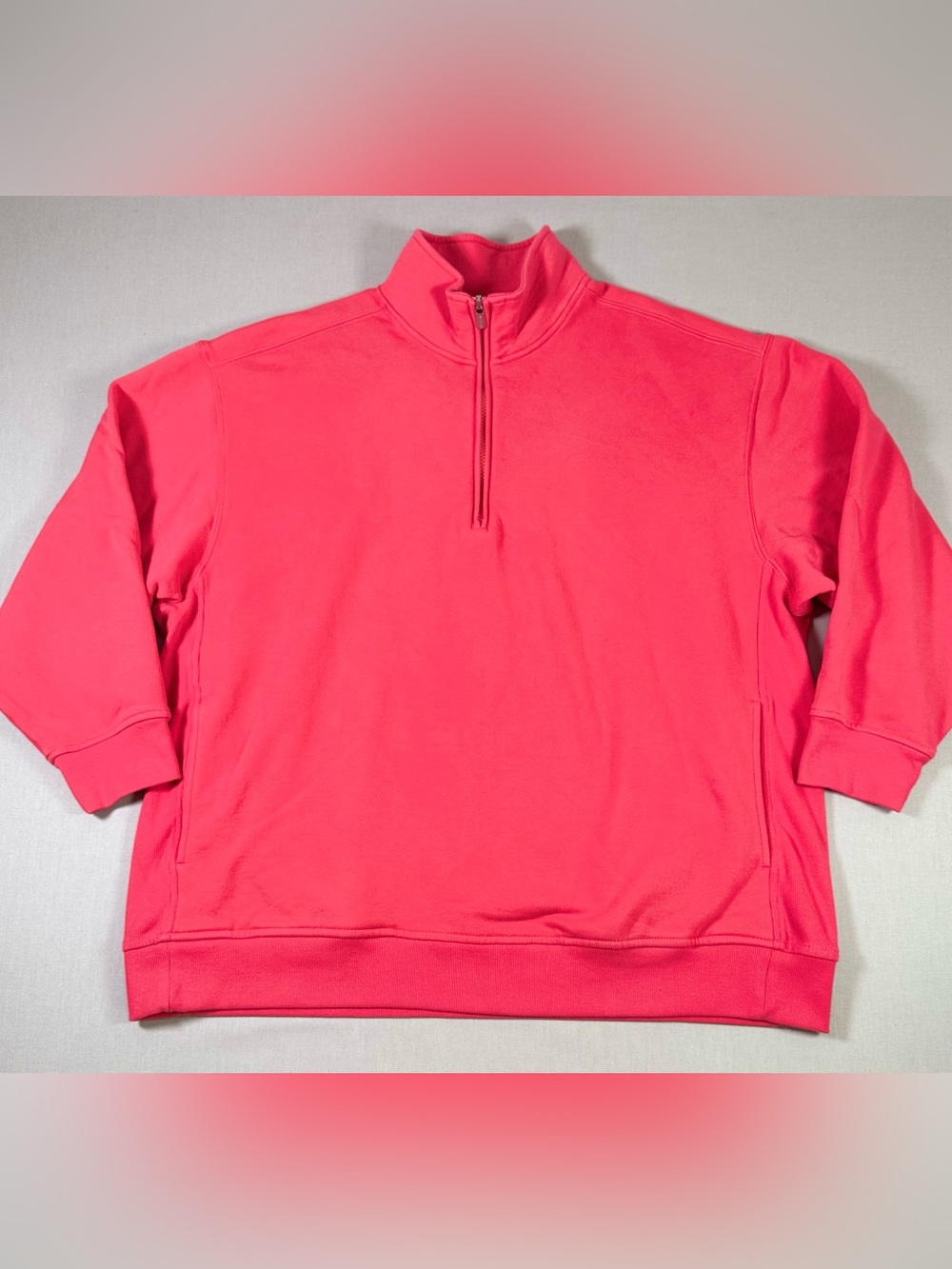 Athleta Forever Fleece 1/4 Zip Sweatshirt Women’s 1X Bright Pink